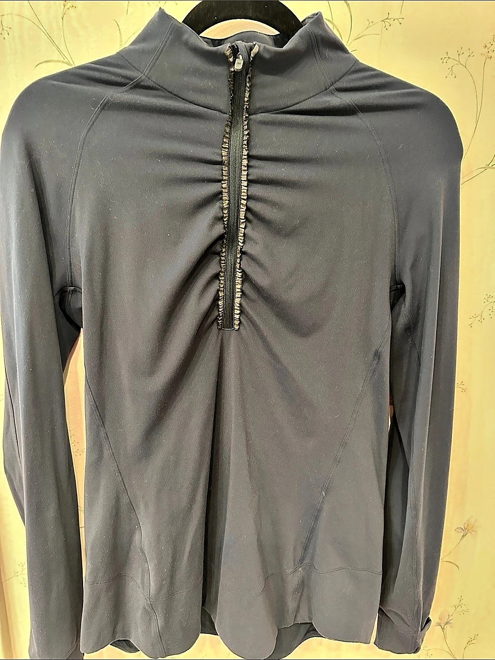 Lululemon Ruffled Up Pullover Black Athletic Jacket